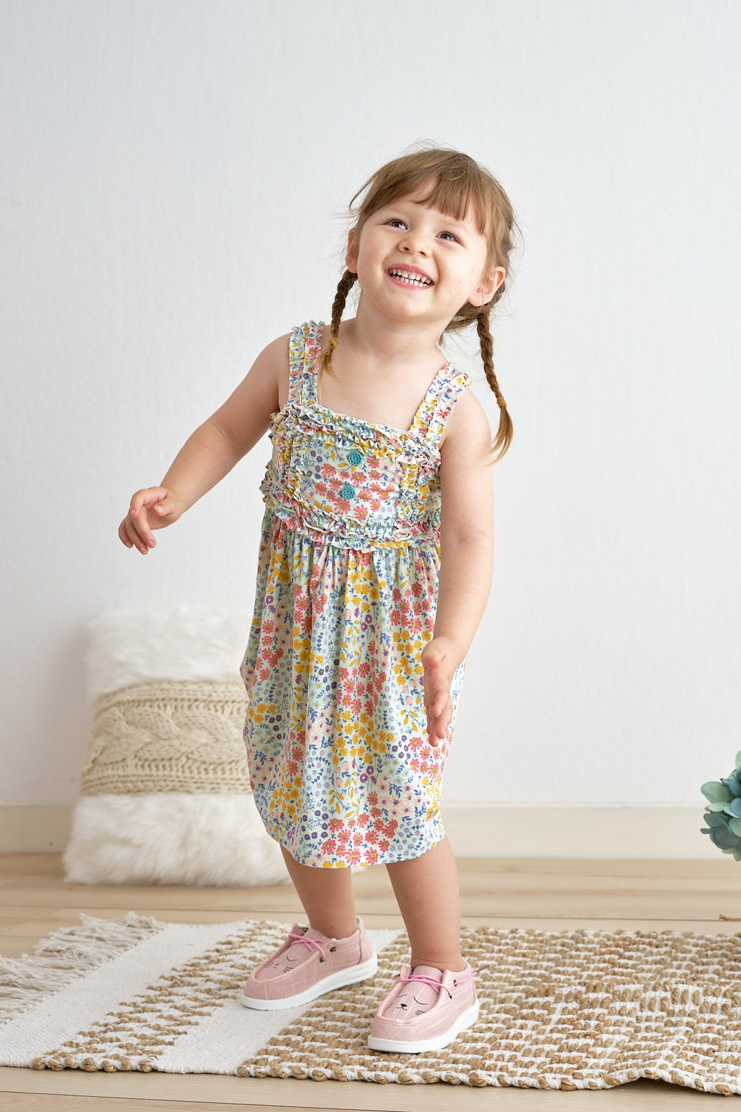 Sunshine Meadow Twirl Flutter Dress