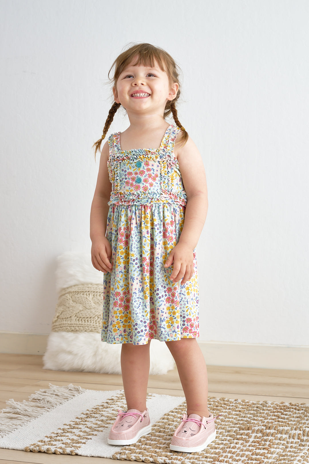 Sunshine Meadow Twirl Flutter Dress