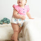 Whimsy Windowpane Polka Dot Bubble Romper