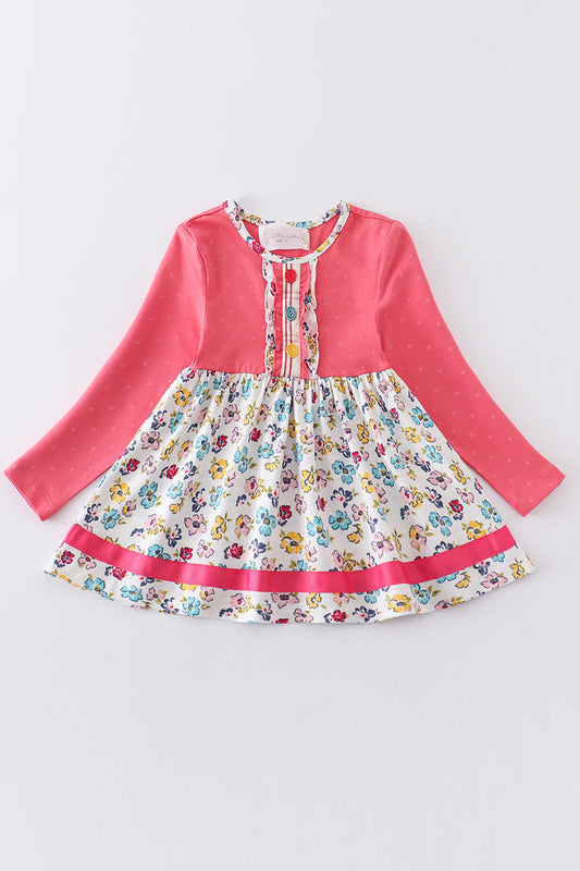 Blossom Whirl Ruffle Dress