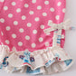 Whimsy Windowpane Polka Dot Ruffle Set