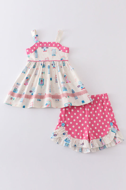 Whimsy Windowpane Polka Dot Set