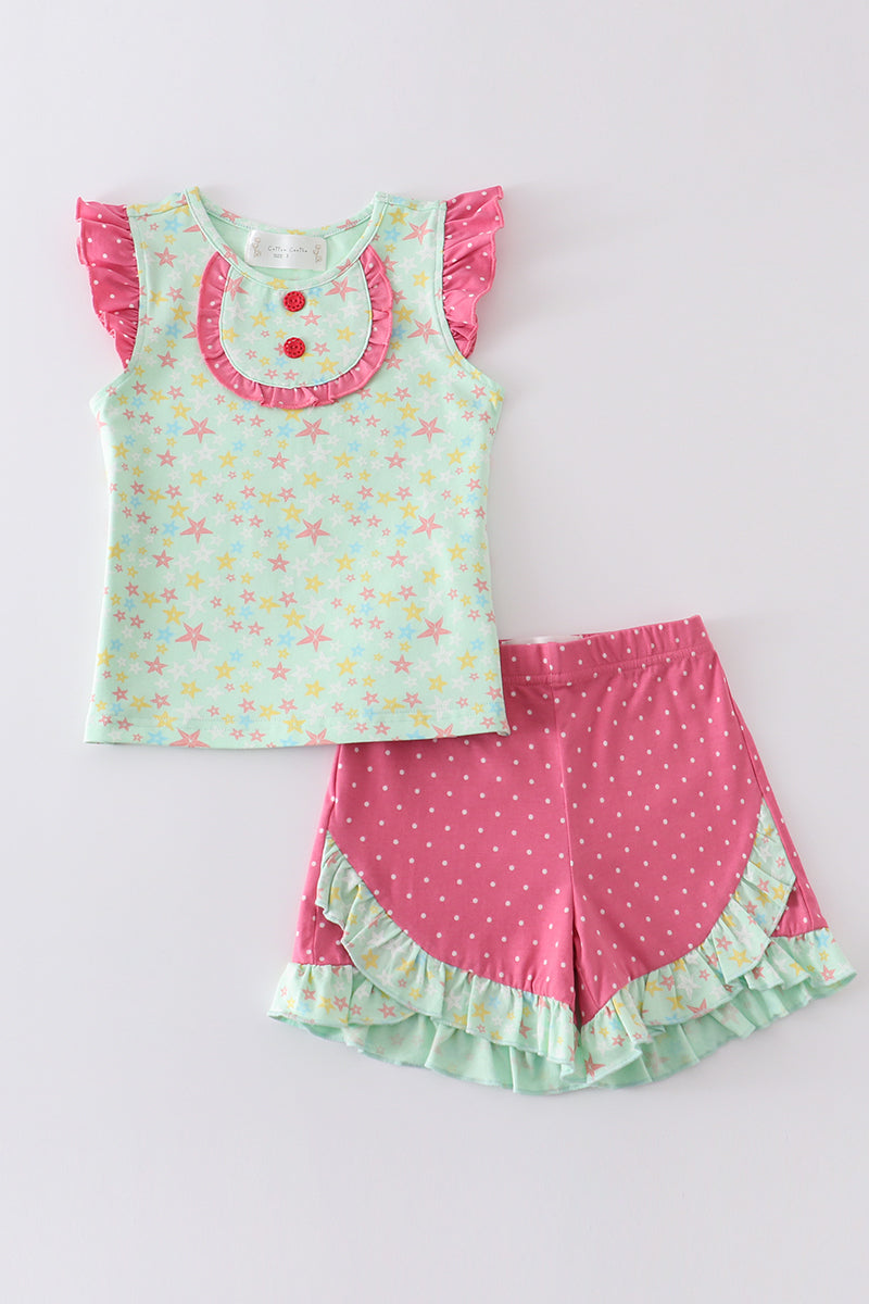 Minty Starlight Swing Set